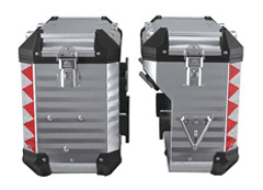 Equipaje de alforjas de motocicleta Max-Remus (Incluye porta alforjas y cajas de aluminio laterales)